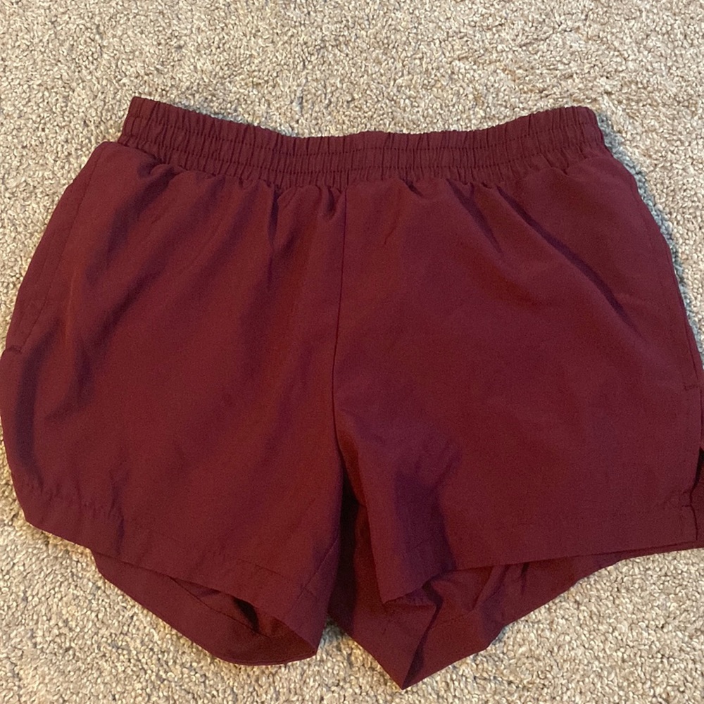 Maroon girls activewear shorts